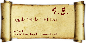 Igyártó Eliza névjegykártya